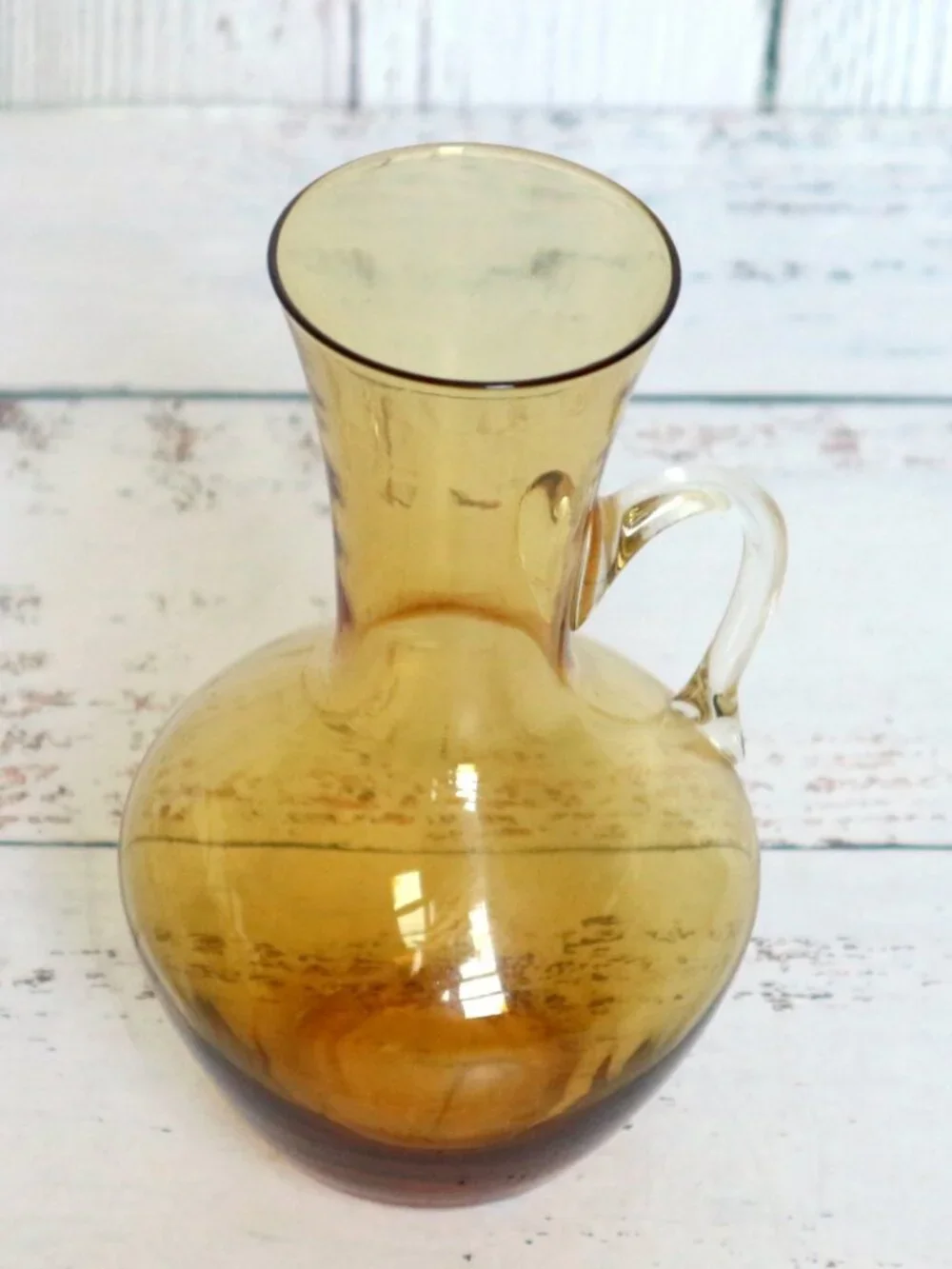 Amber Kreiss Art Glass Bud Vase Hand Blown Made in Japan | Vintage Colored Glass